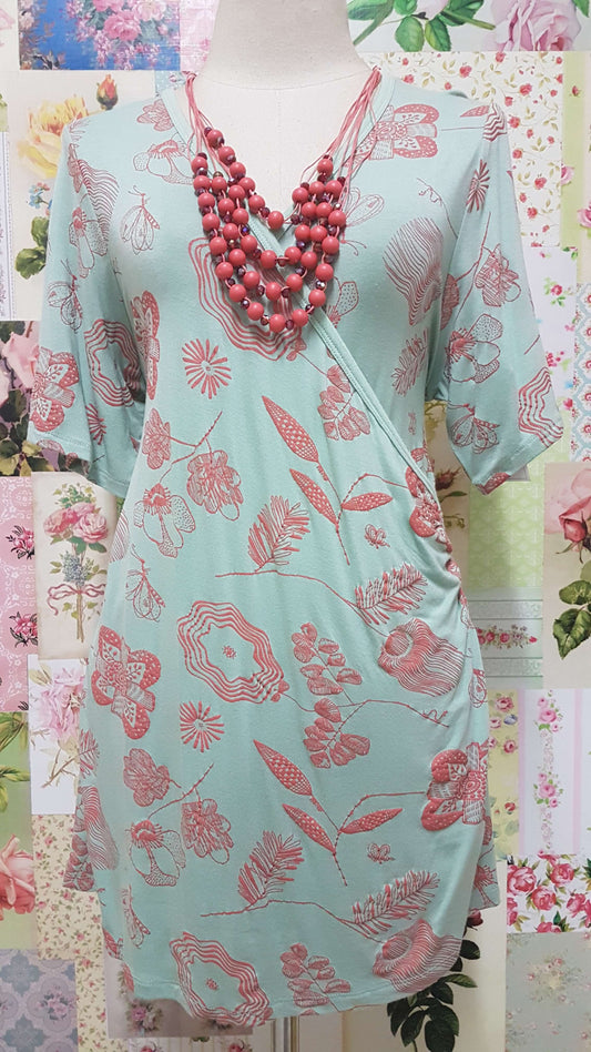 Sage Green Printed Top SW028