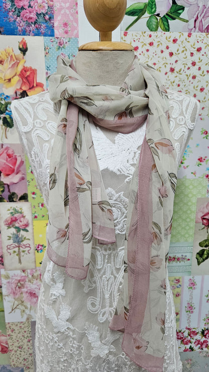 Pink & Cream Scarf SE0306