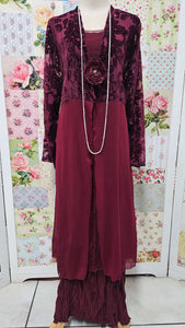 Burgundy Dress Set LR0657