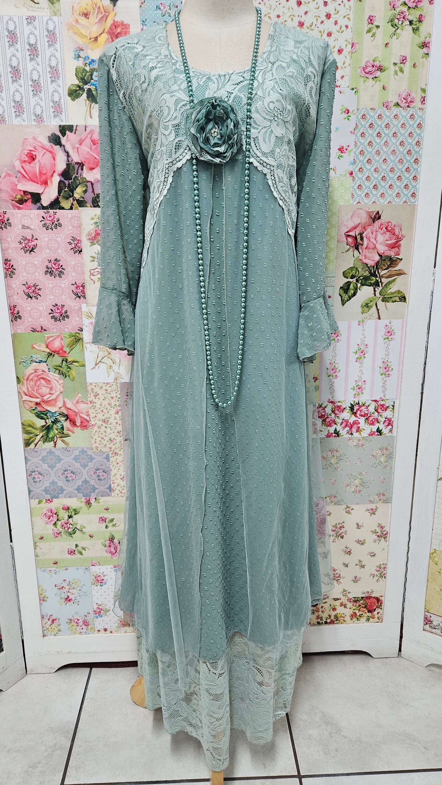 Sage Green Dress Set LR0678