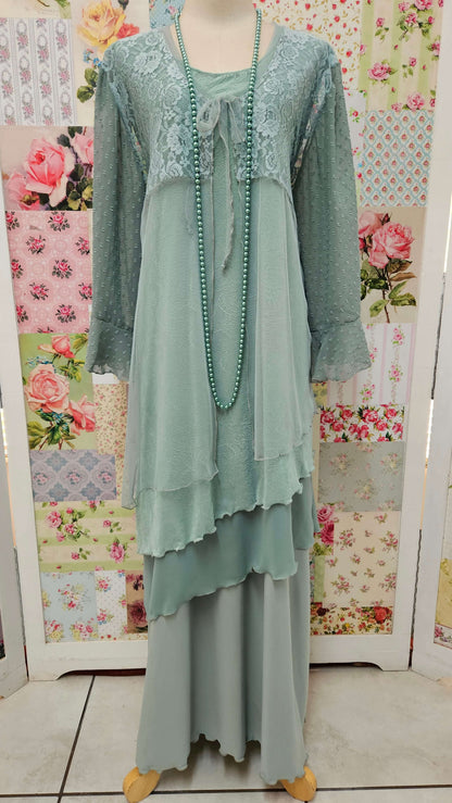 Sage Green Dress Set LR0682