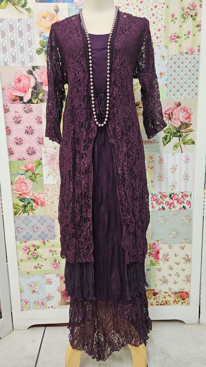 Plum 2-Piece Dress Set LR0691