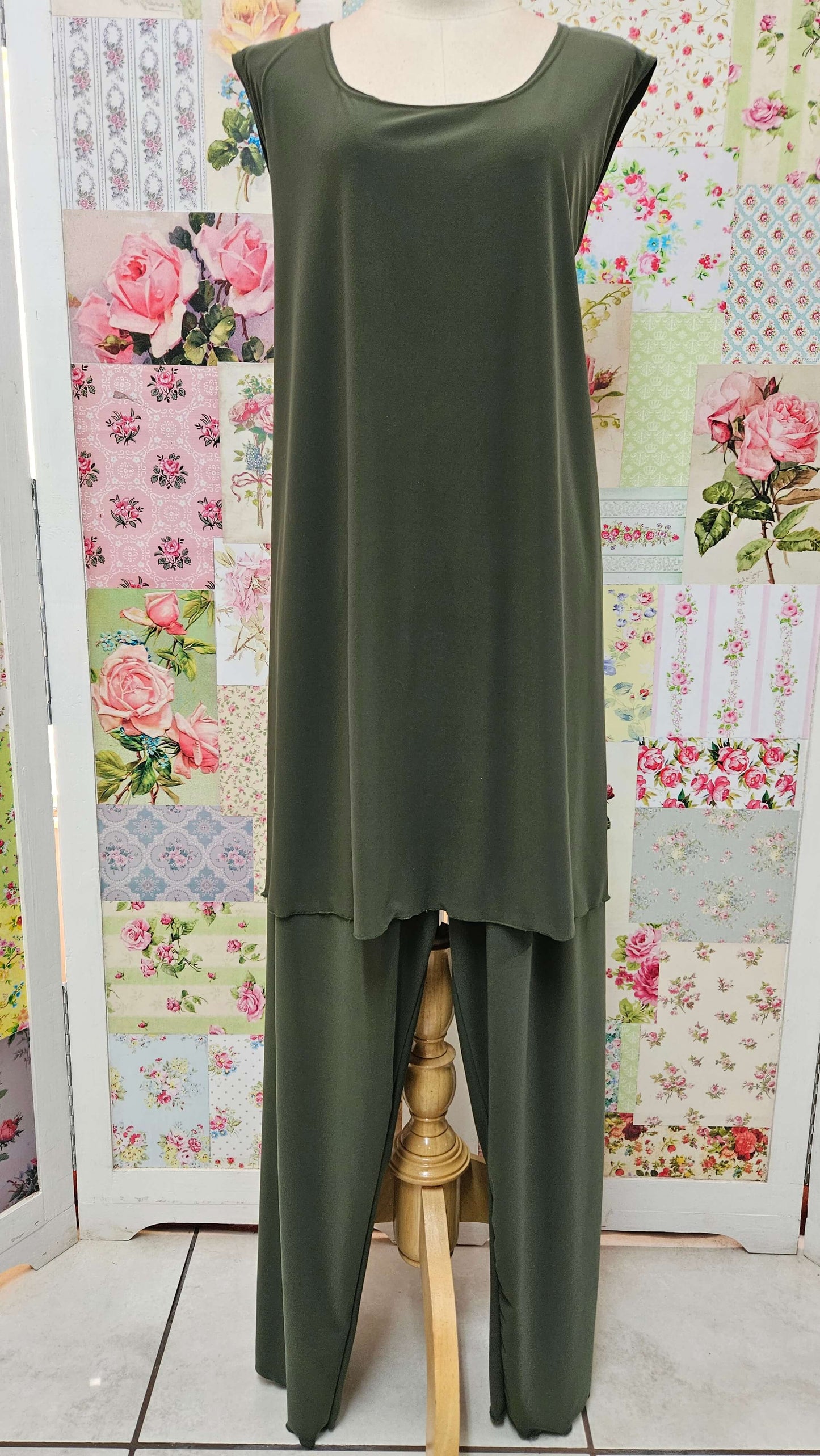 Olive Green 3_piece Pants Set LR0700