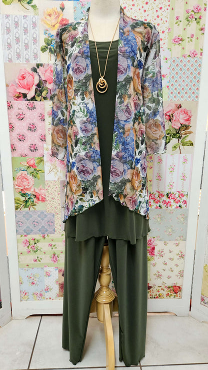 Olive Green 3_piece Pants Set LR0700