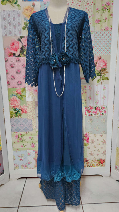 Jade Blue Dress Set LR083