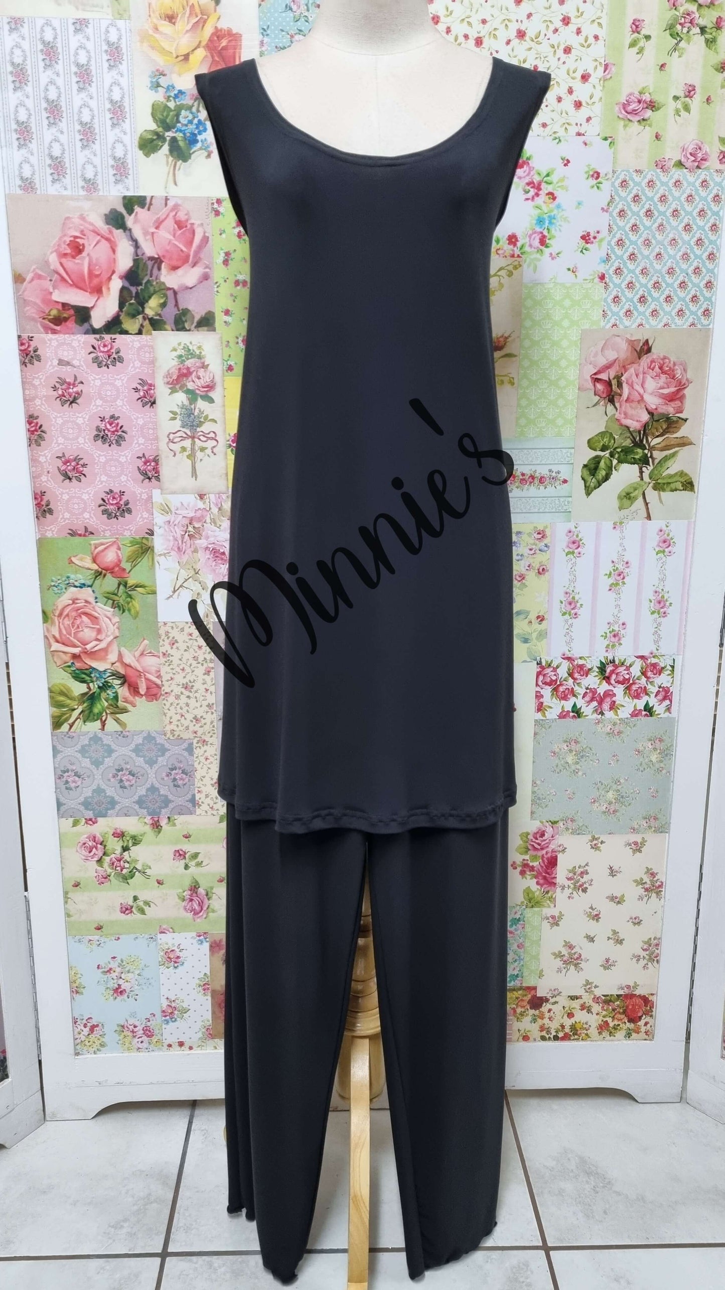 Black 3-Piece Pants Set LR0651