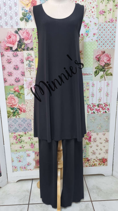 Black 4-Piece Pants Set LR0599