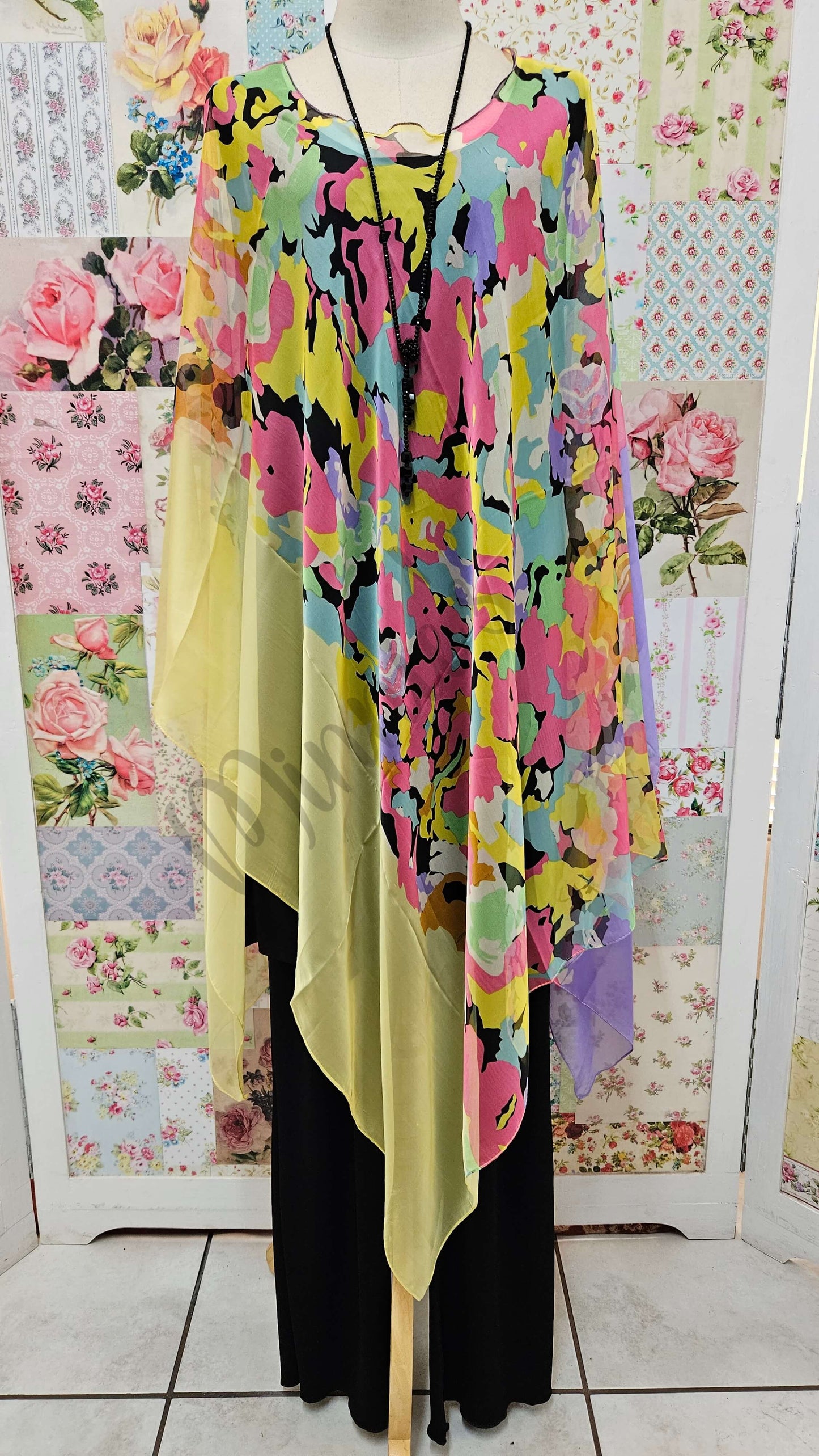 Purple & Yellow Poncho SE0172