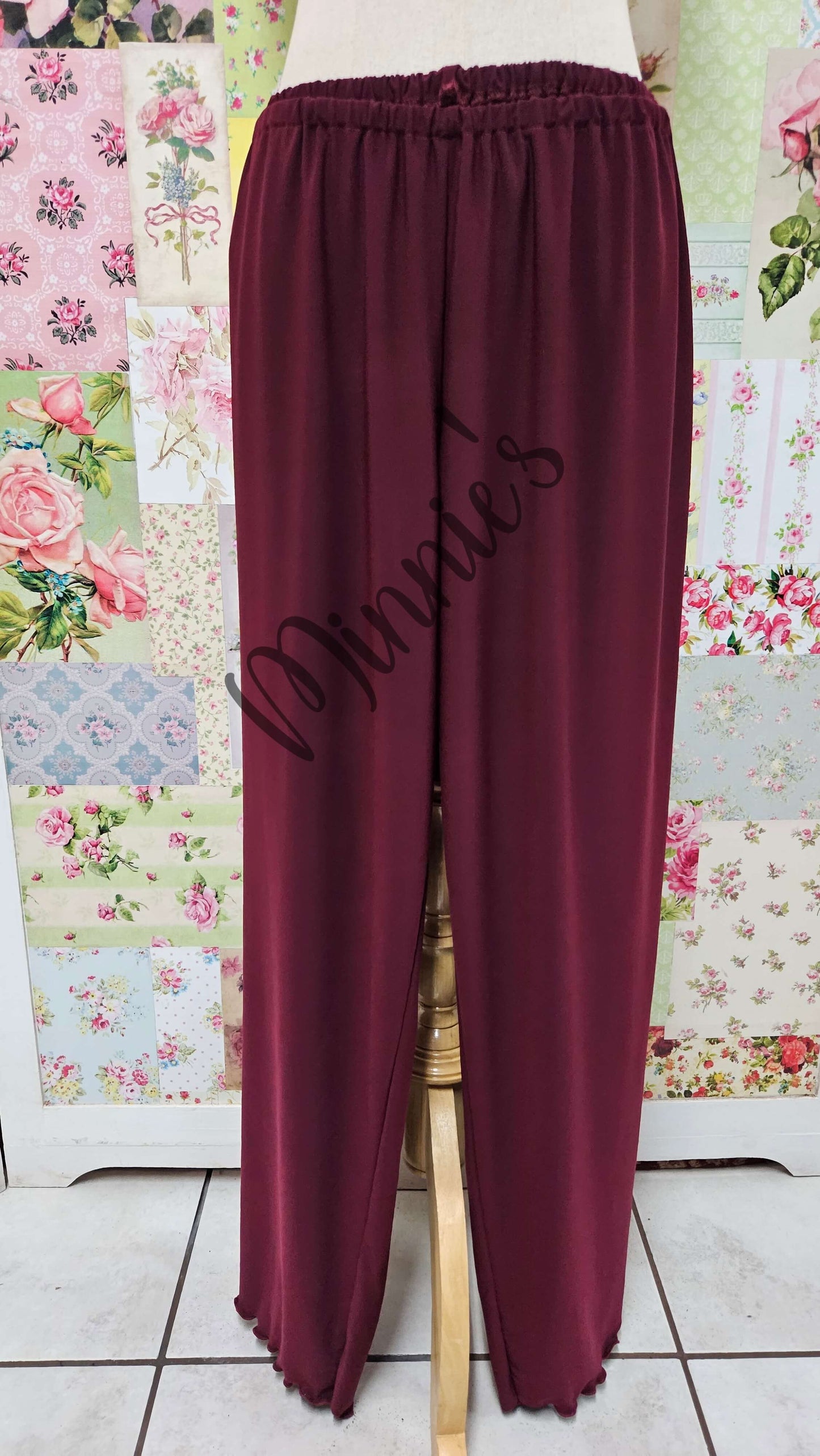 Maroon 3-Piece Pants Set LR0653