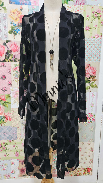 Black Polka Dot Mesh Jacket SH0147