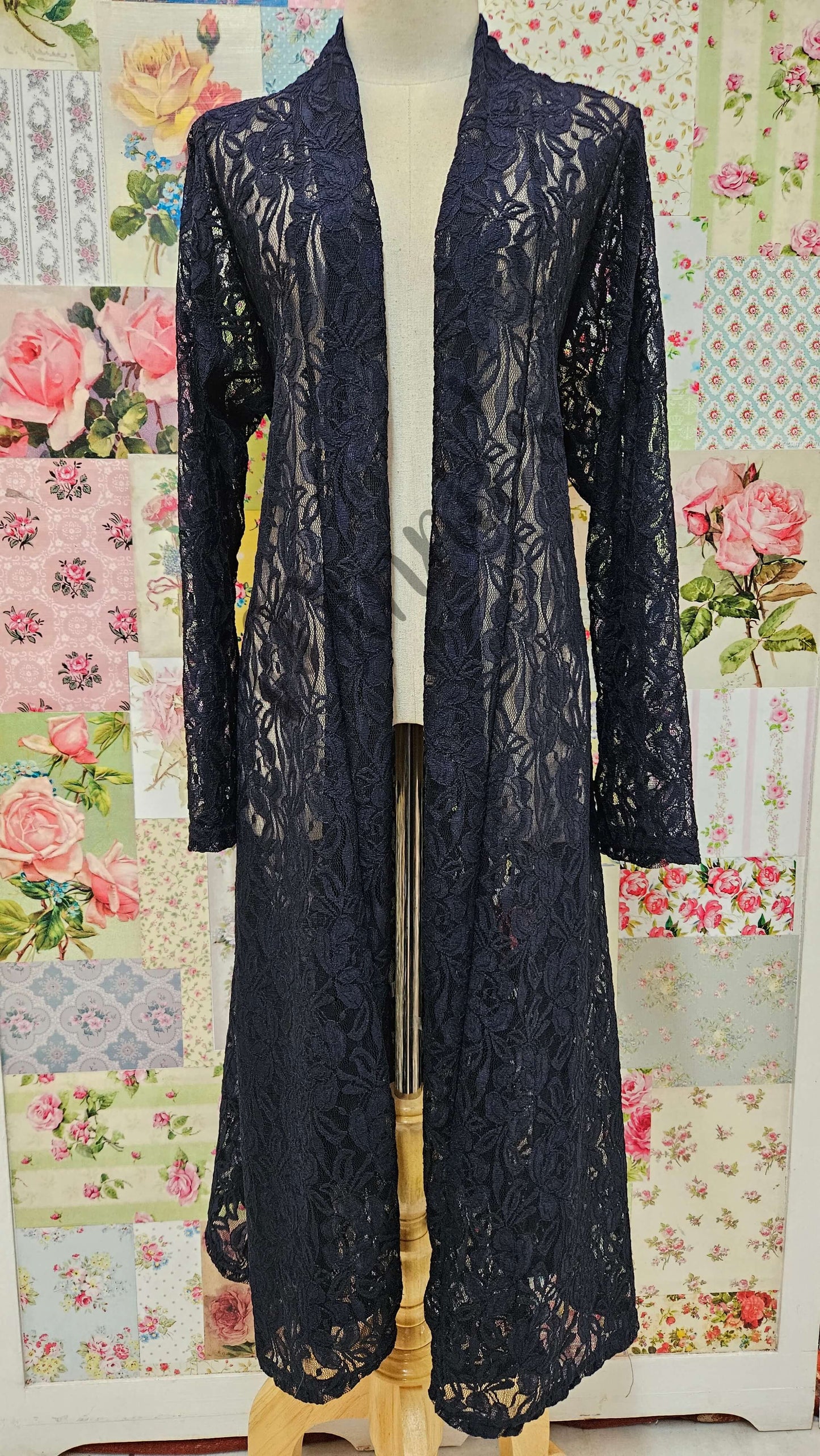 Navy Lace Jacket SH0150