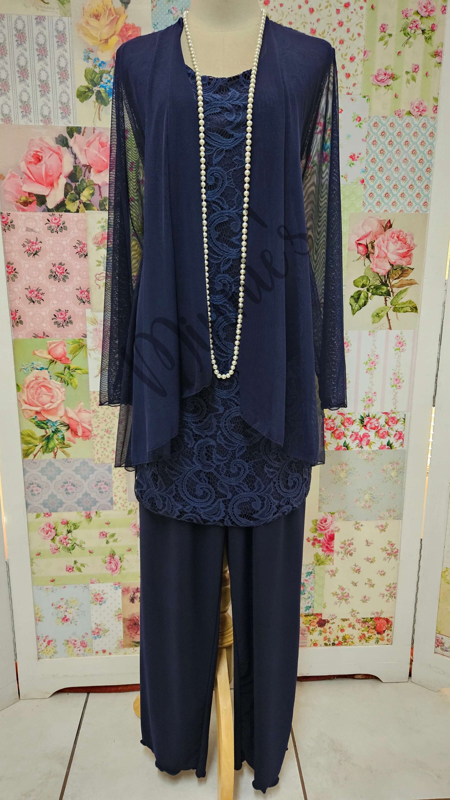 Navy Long Sleeve 2-Piece Pants Set PG0282