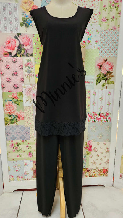 Black 3-Piece Pants Set LR0667