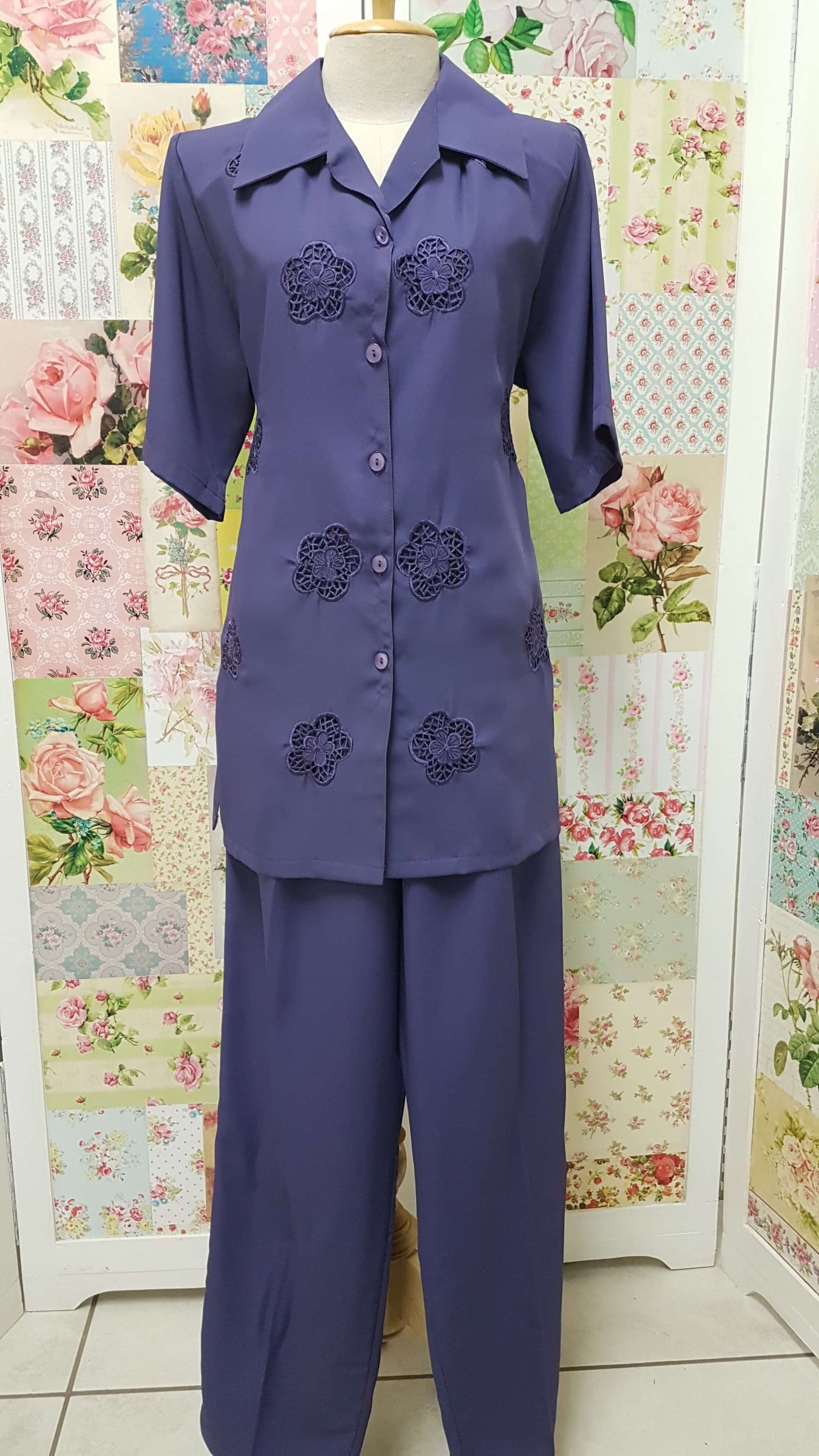 Purple 3-Piece Pants Set BS011