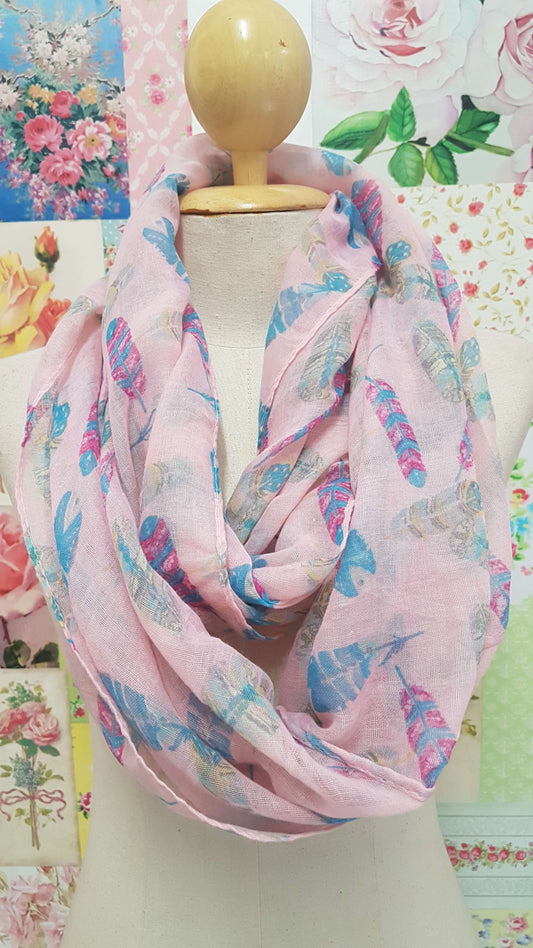 Pink Printed Scarf SE006