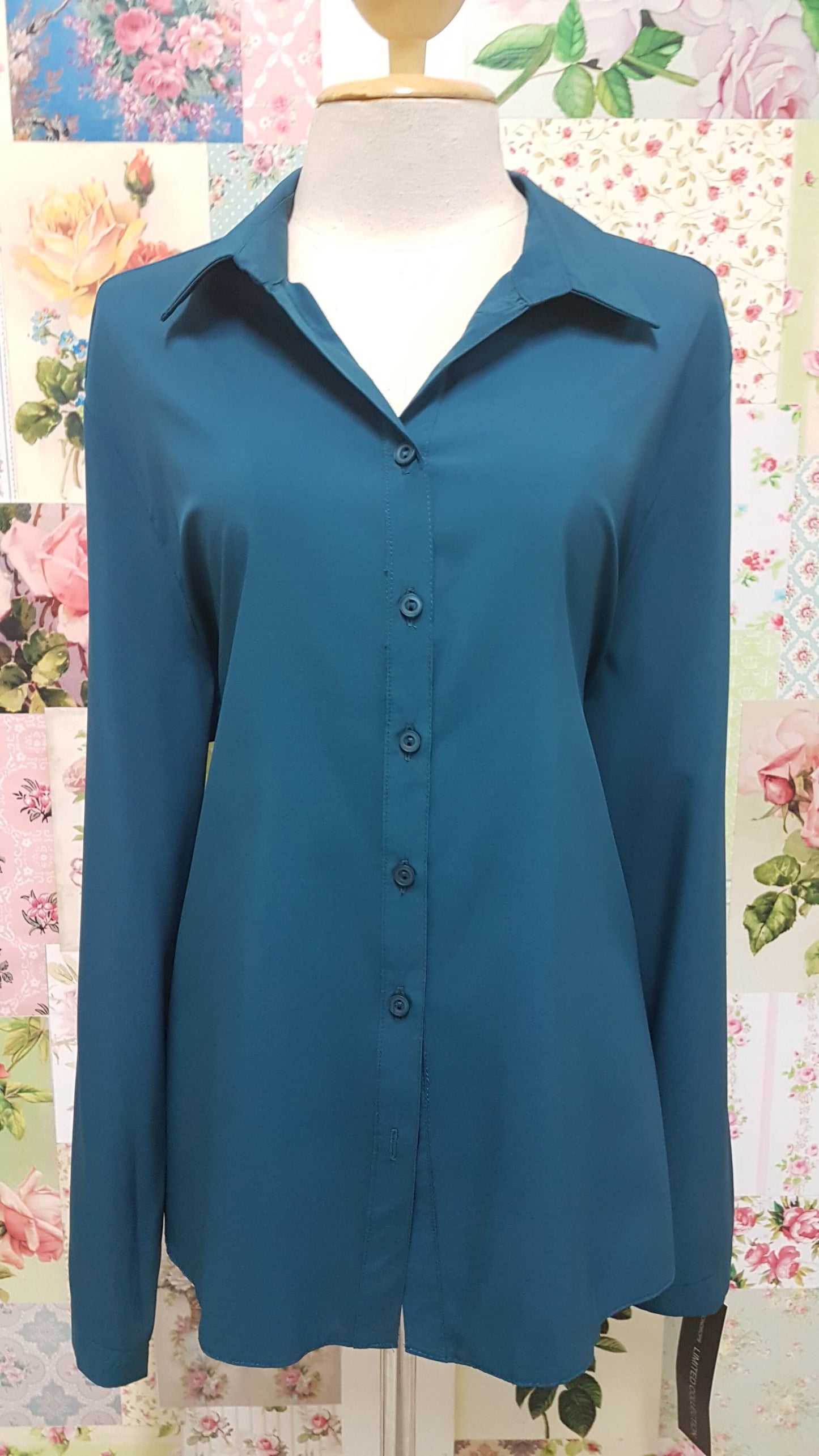 Petrol Blue Blouse BU044