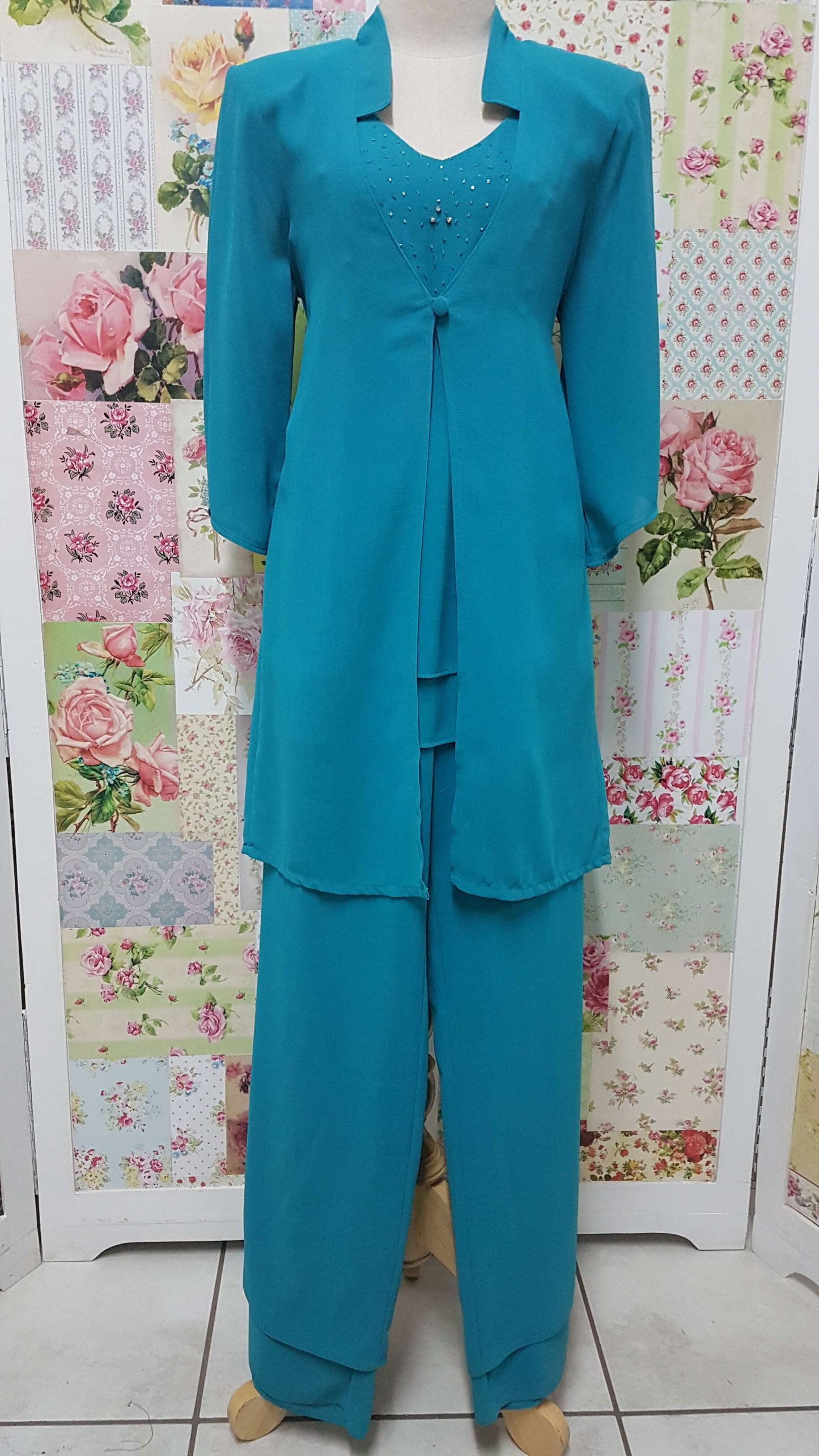 Jade Green 3-Piece Pants Set BS036