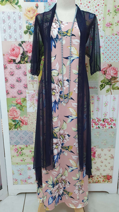 Pink Floral Long Dress GD0208