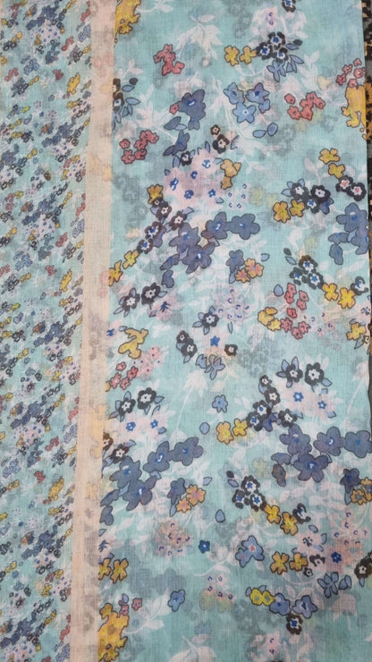 Mint Green Floral Scarf SE0206