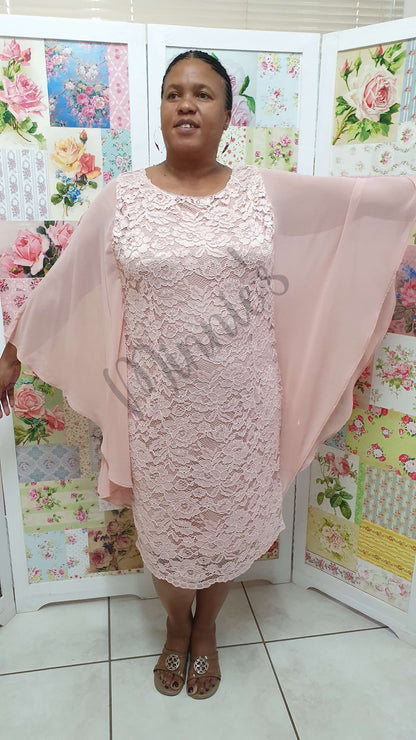 Blush Pink Lace Dress NA097