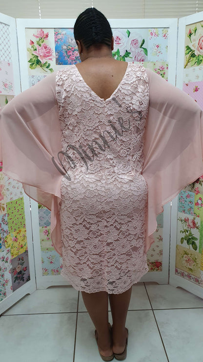 Blush Pink Lace Dress NA097