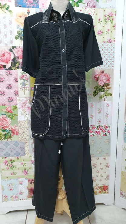 Black 3-Piece Pants Set BS0132