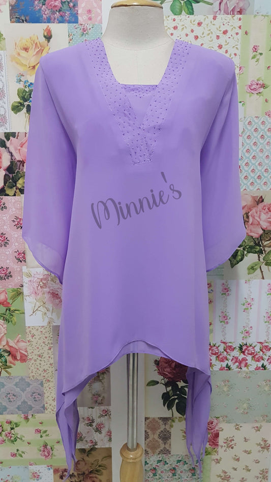 Lilac Chiffon Top BT059