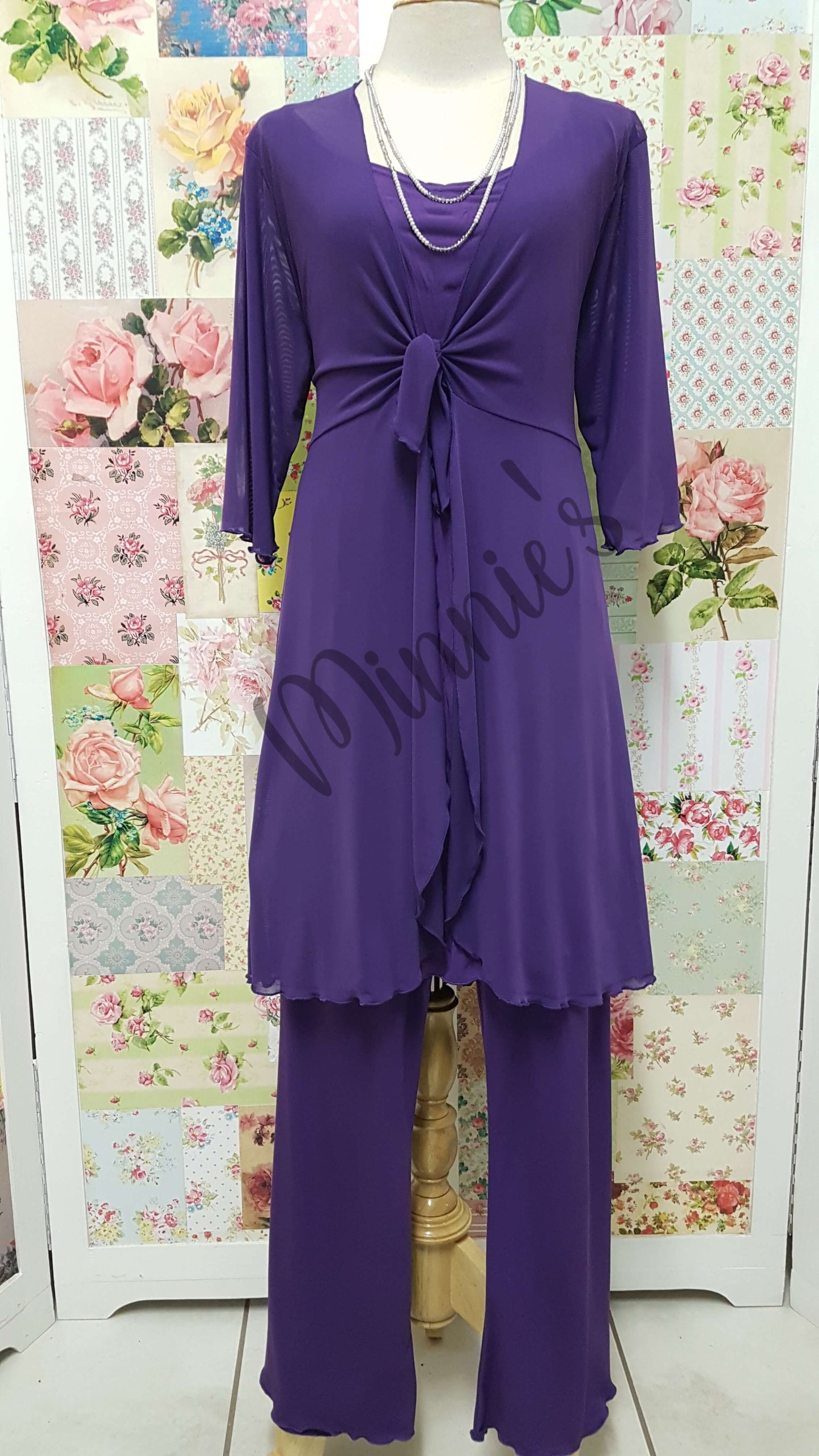 Purple 3-Piece Pants Set CH0179