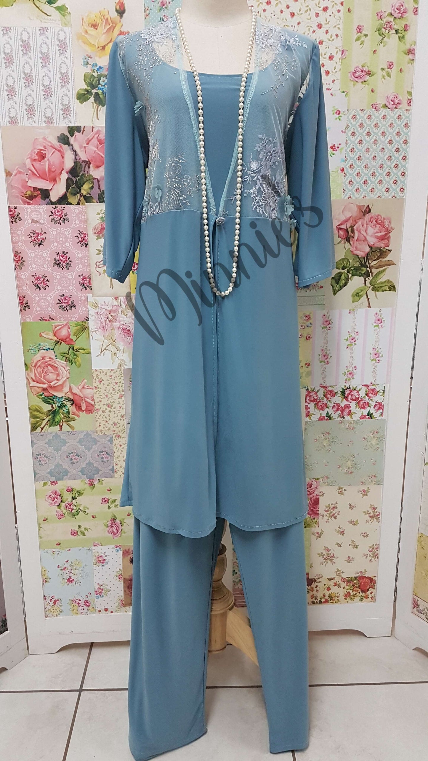 Duck Egg Blue 3-Piece Pants Set MB0235