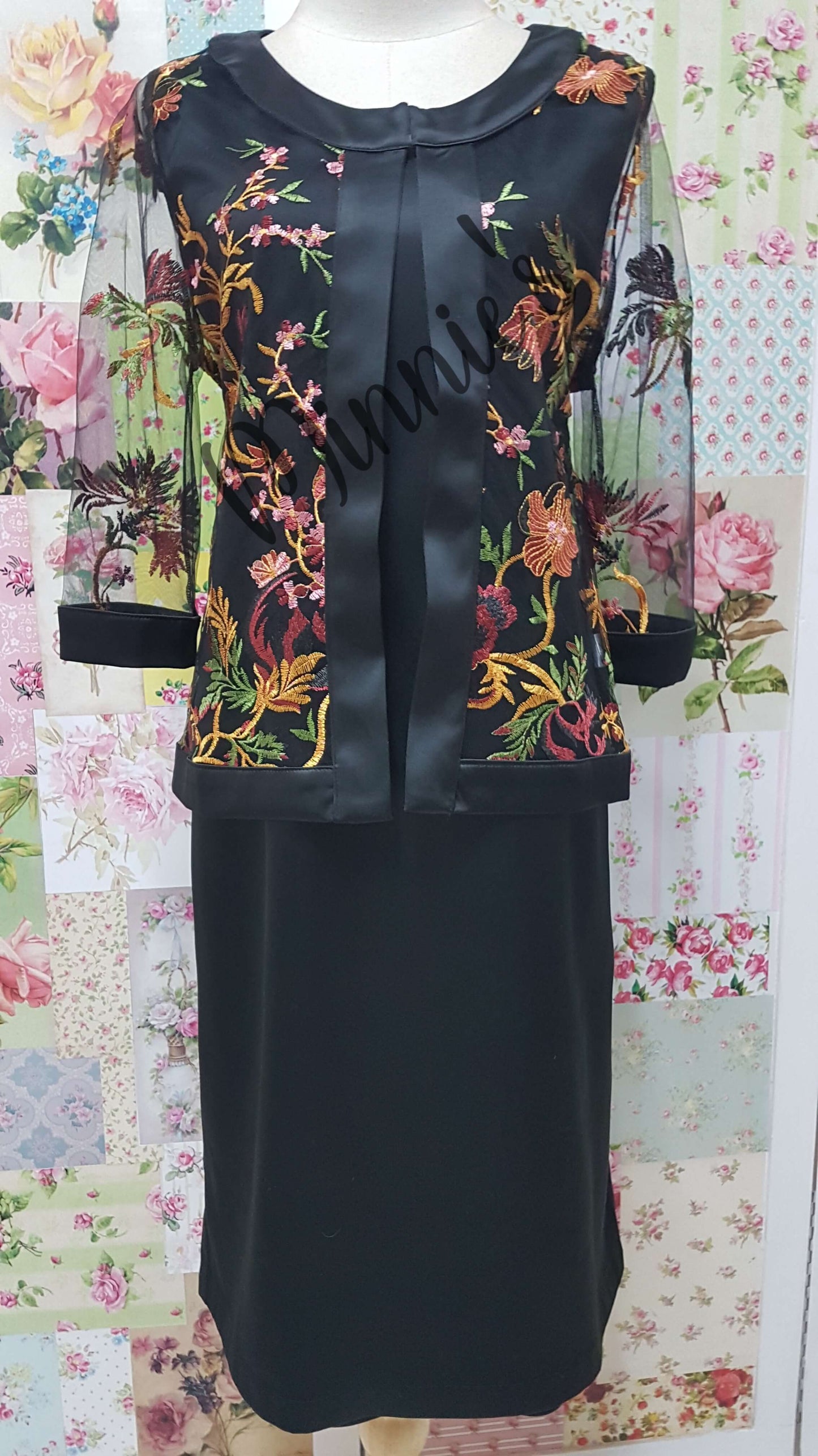 Oriental Floral Tulle Jacket NA0111