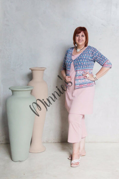 Denim Blue & Coral Jacket CH0146