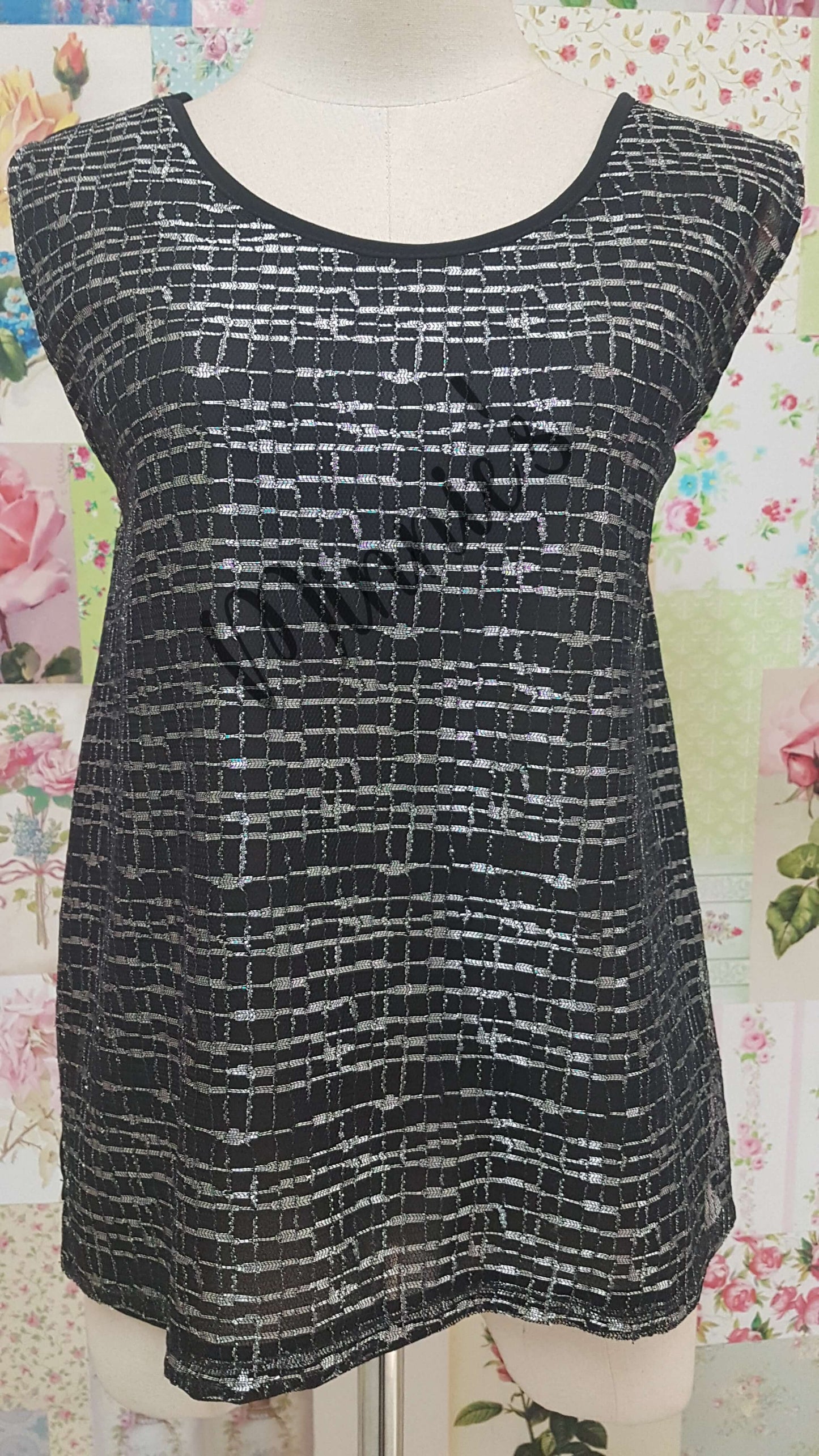 Black & Silver Top BK0506