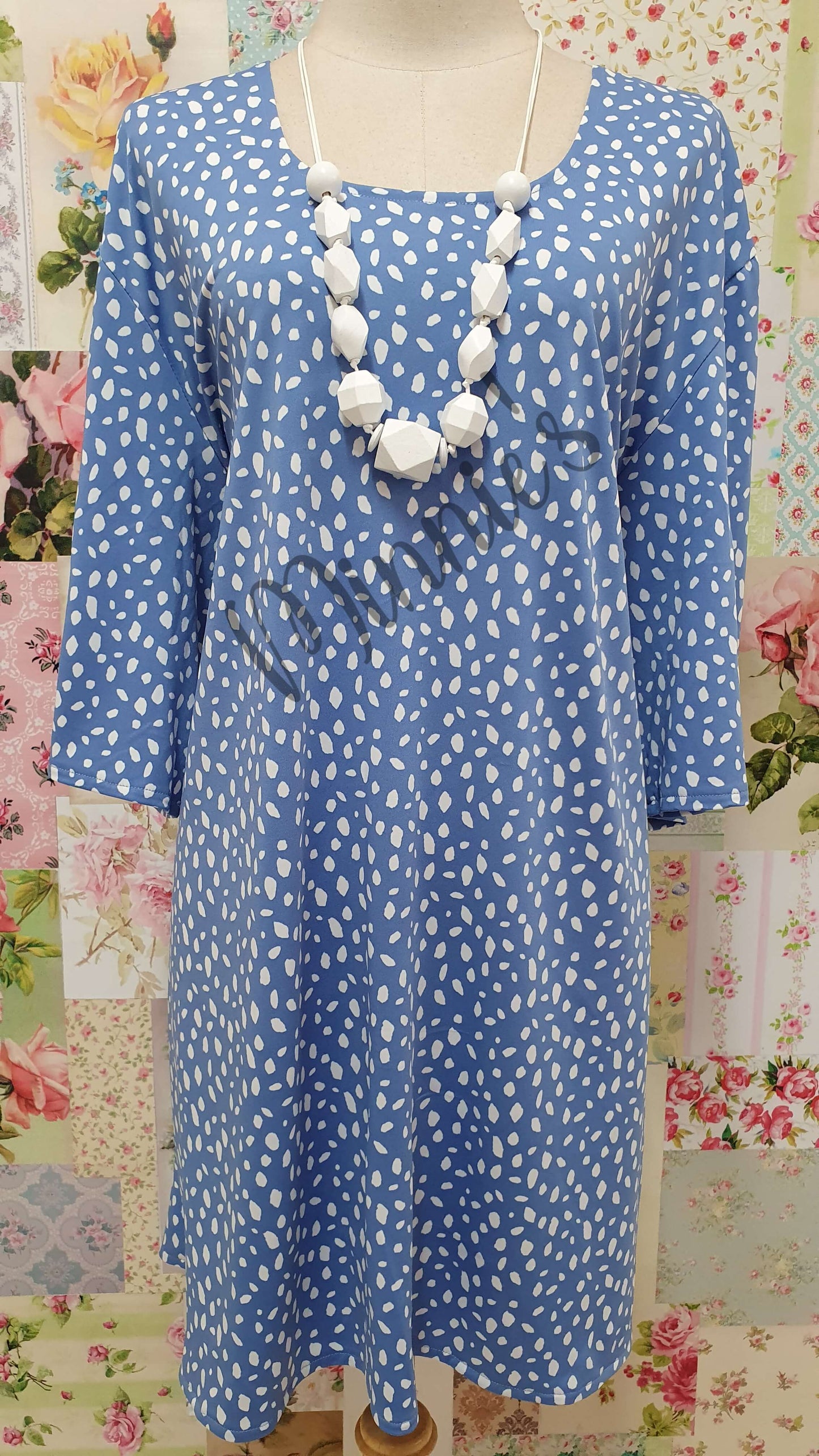 Blue Printed Top GD0201