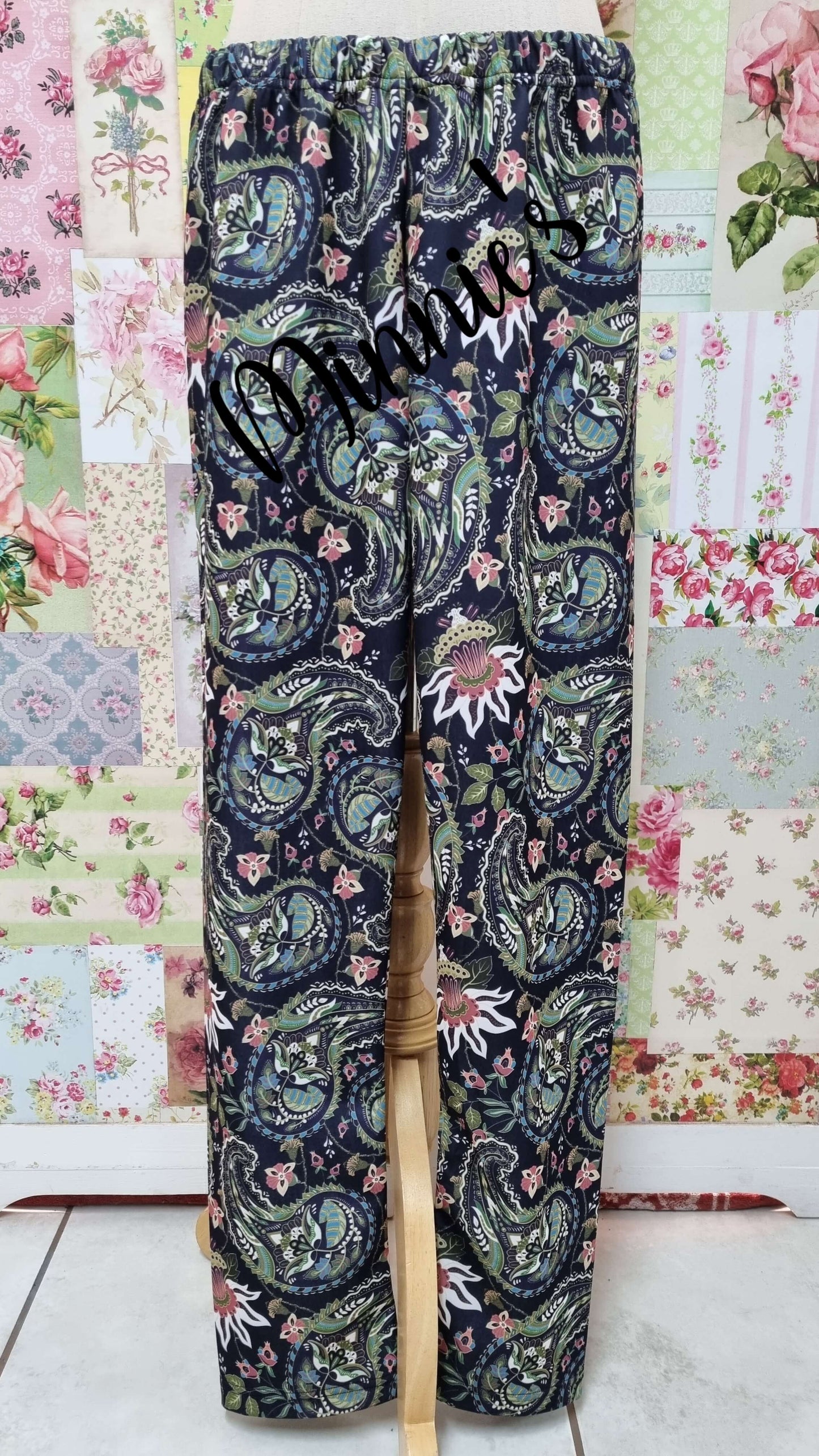 Navy Printed Legging SH048