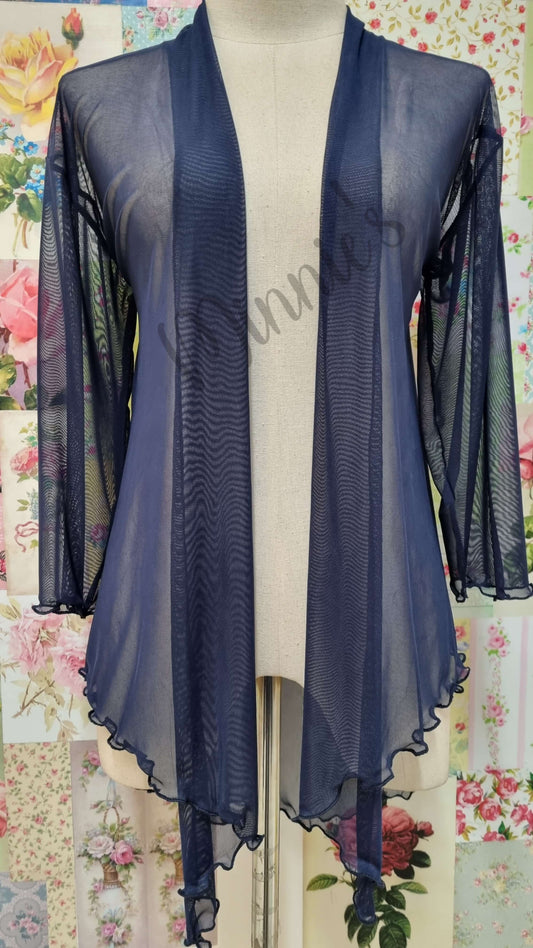 Navy Blue Mesh Bolero LR0333