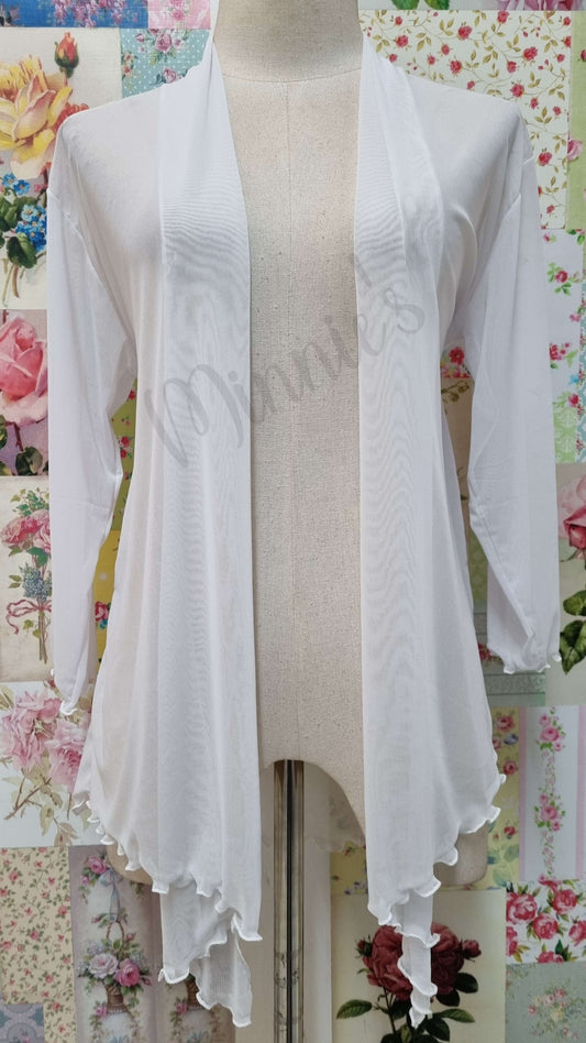 White Mesh Bolero LR0332