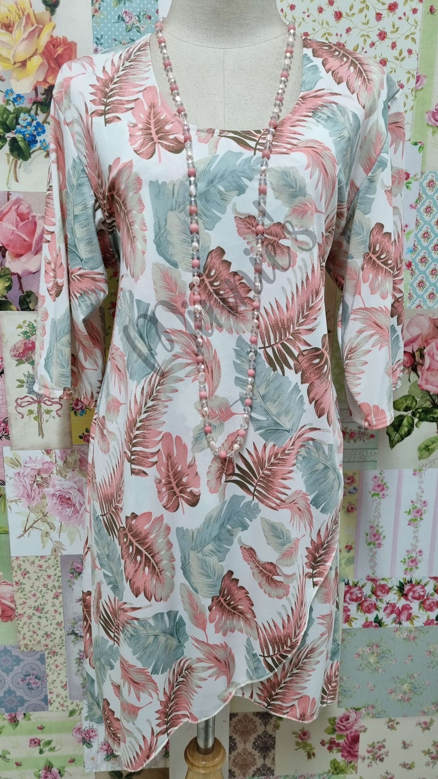 Pink Printed Top GD0255