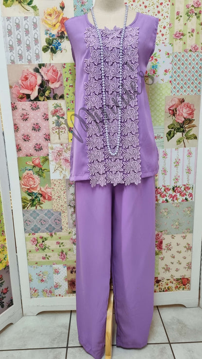 Lavender 3-Piece Pants Set HE075