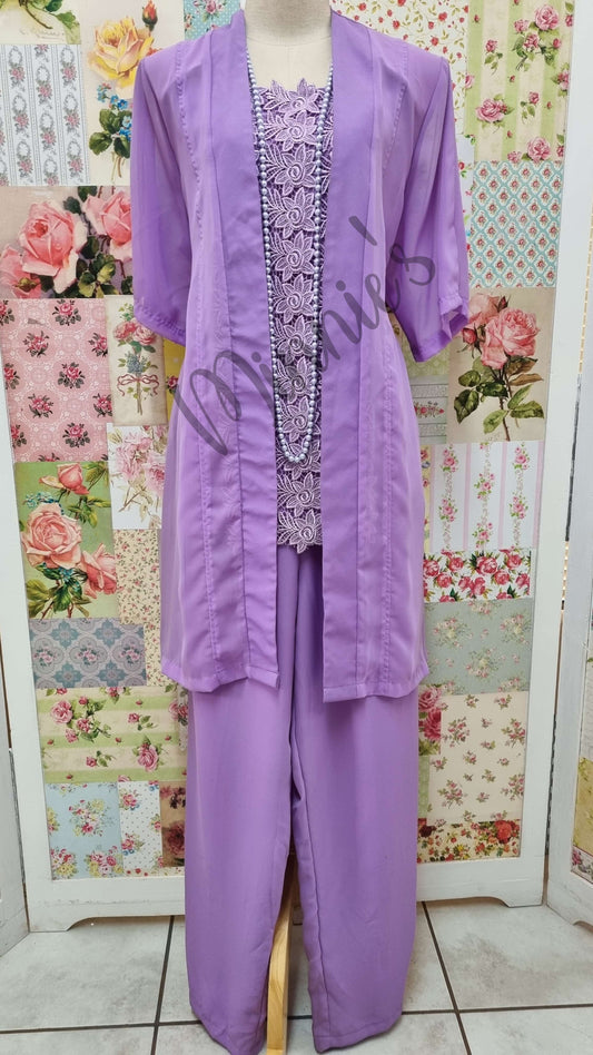 Lavender 3-Piece Pants Set HE075