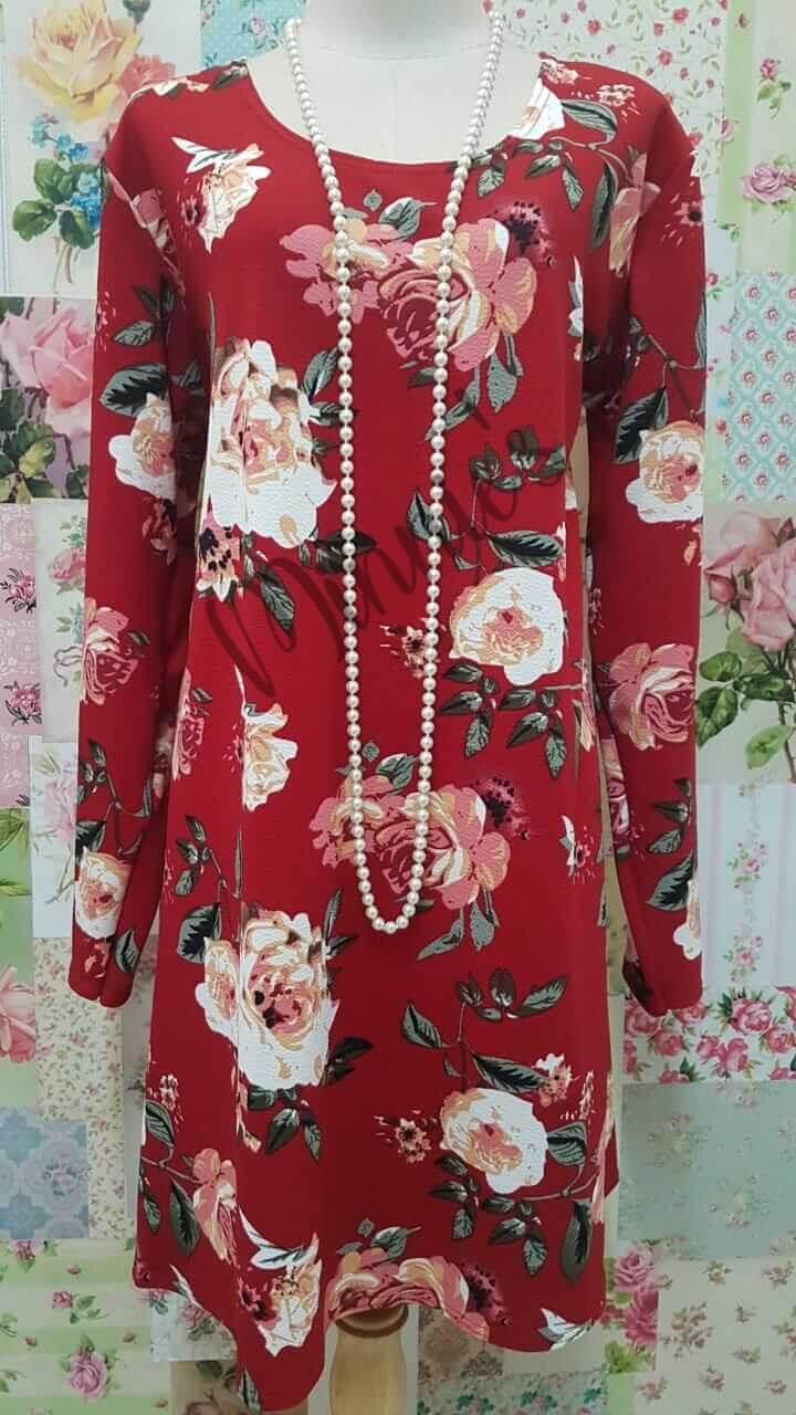 Red Floral Top LR0422