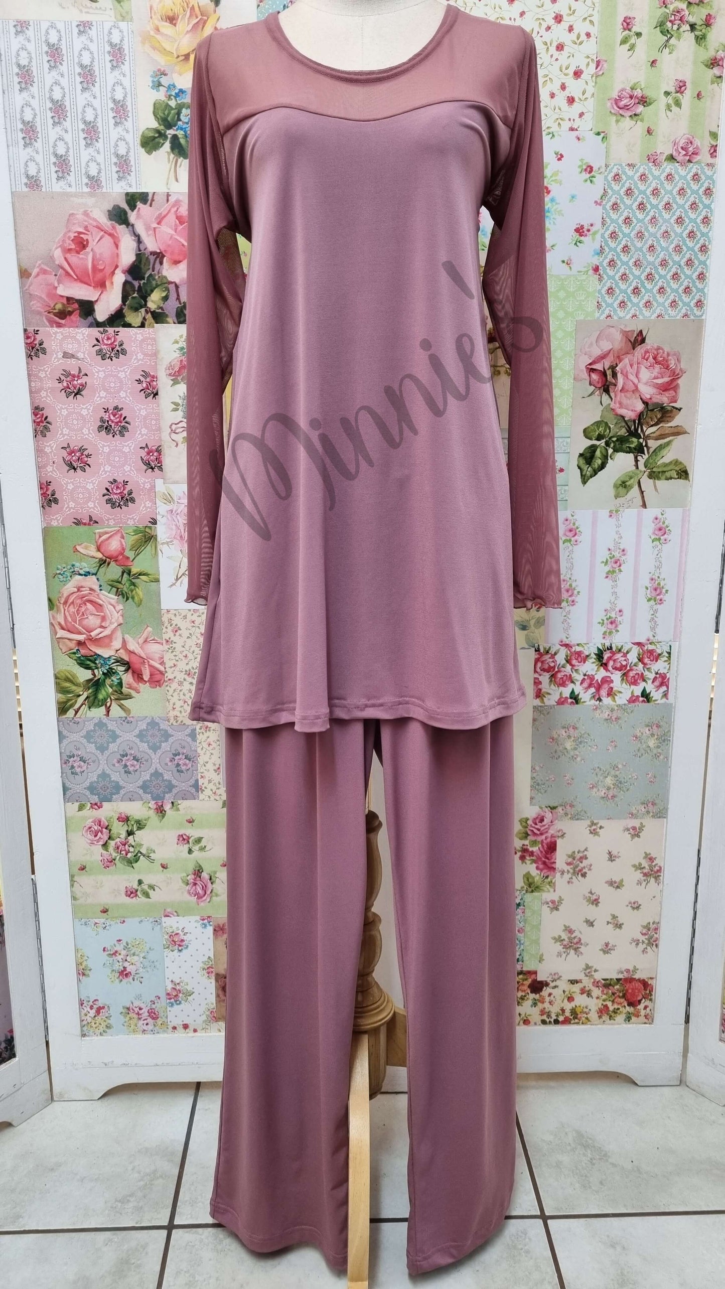 Dusty Pink 3-Piece Pants SH088