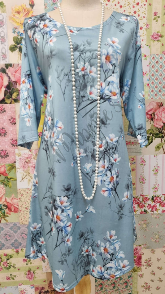 Blue Floral Top VB0175