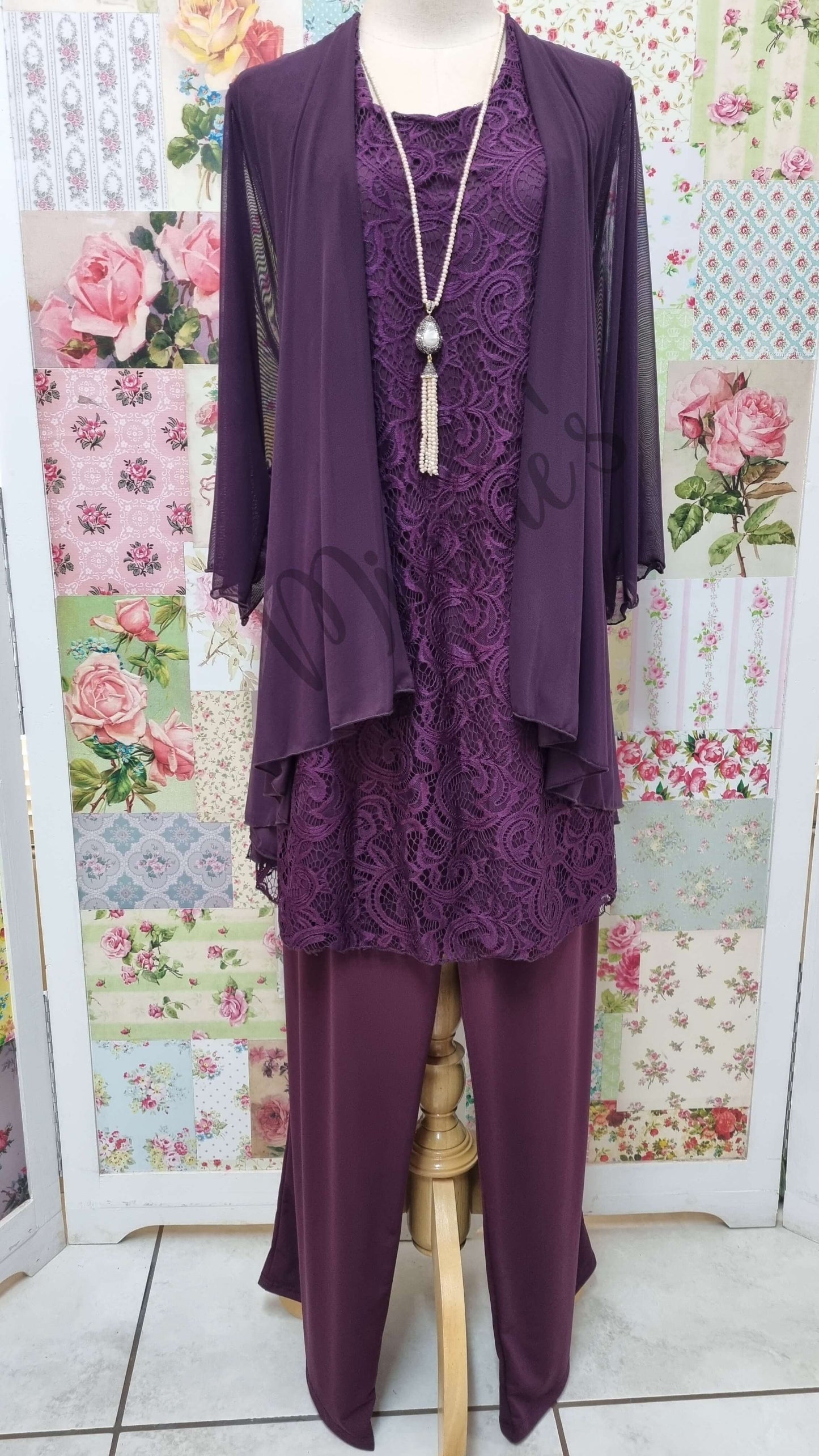 Plum 2-Piece Pants Set PG0257